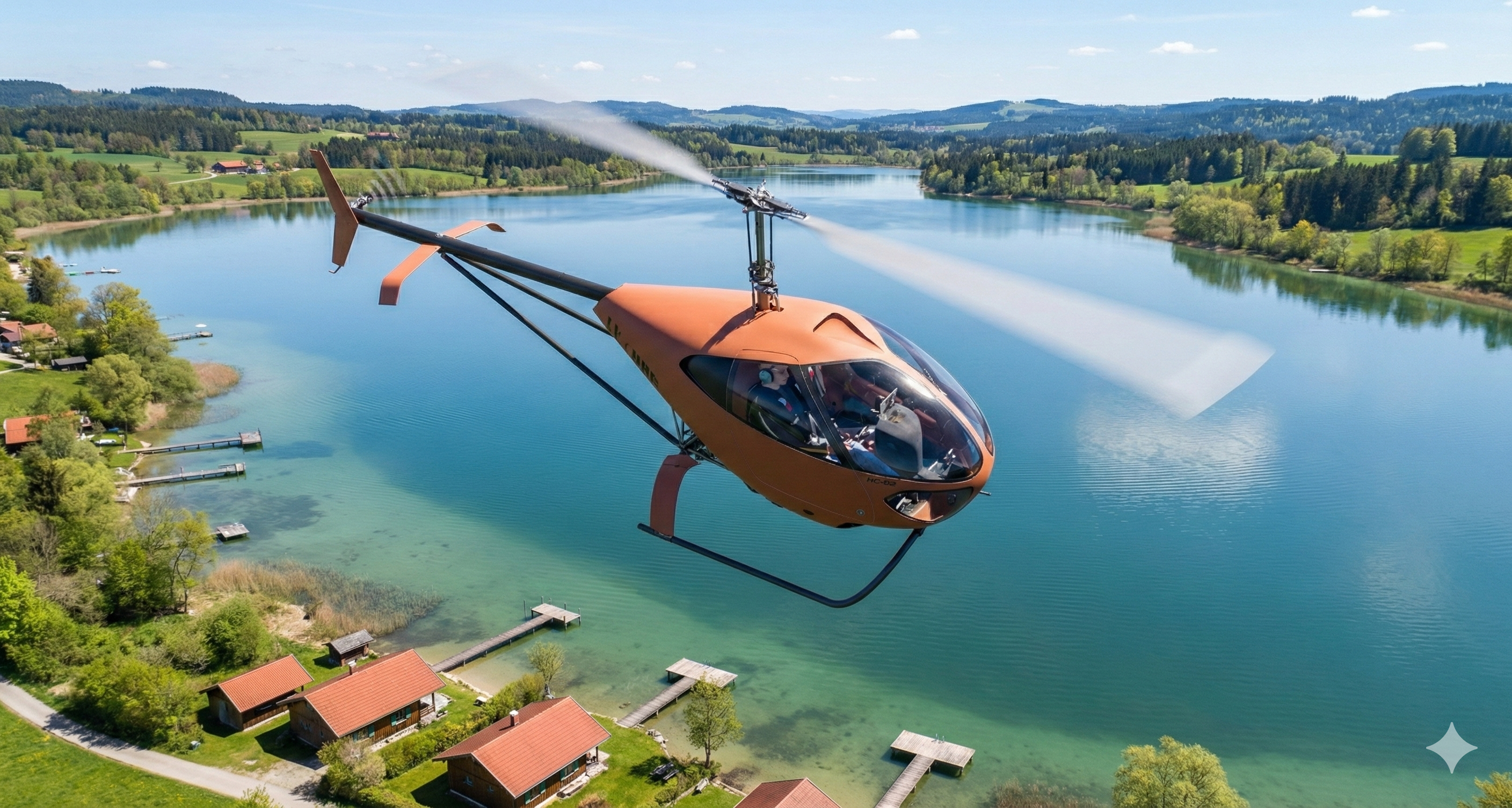 HC-02 Trainingsflug über einem See
